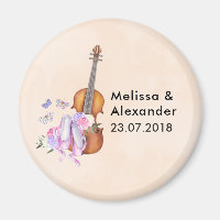 Violon, Chaussures de Ballet, Fleurs et Papillons