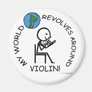 Aimant Violon - Le Monde tourne autour