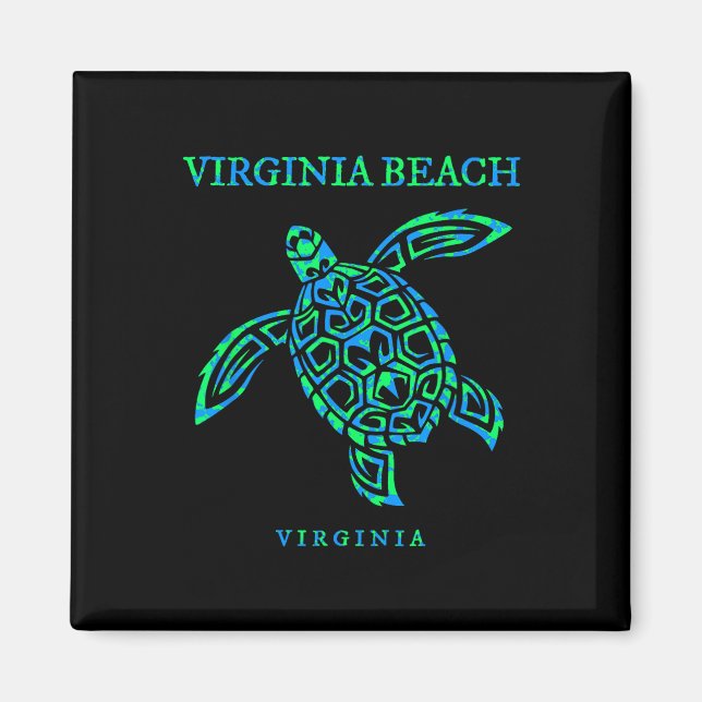 Aimant Virginia Beach Virginia Sea Turtle Vacances Souven (Devant)