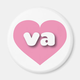 Aimant Virginia coeur rose - J'aime va