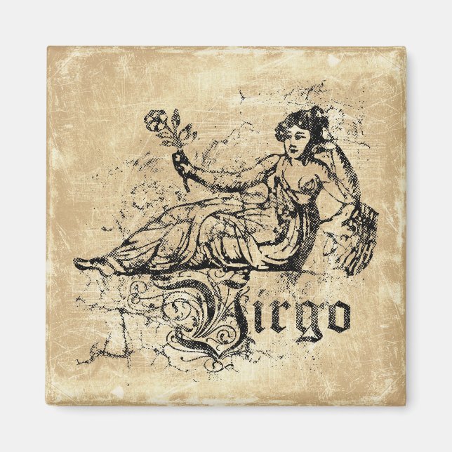 Aimant Virgo Zodiac vintage (Devant)