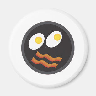 Aimant visage de bacon et d'œufs