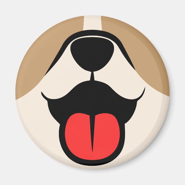 Aimant Visage de chien (Devant)