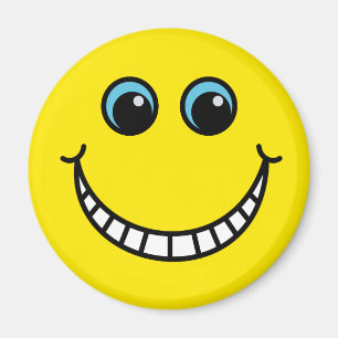 Aimant Visage de grimacerie jaune