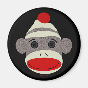 Aimant Visage de singe de chaussette