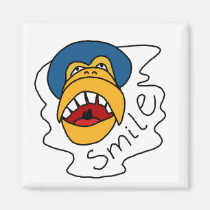 Aimant Visage de singe souriant