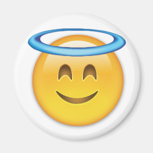 Aimant Visage de sourire avec le halo Emoji