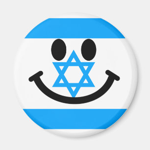 Aimant Visage israélien de smiley de drapeau