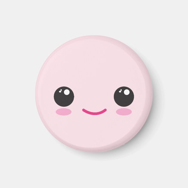 Aimant Visage Kawaii Heureux (Devant)