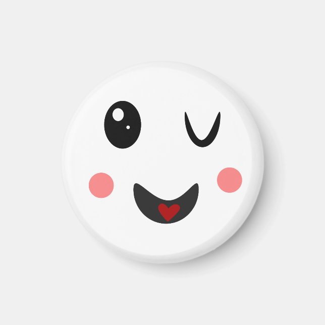 Aimant visage mignon (Devant)