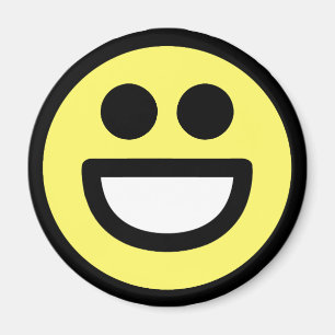 Aimant Visage ouvert de bouche de jaune