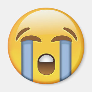 Aimant Visage pleurant fort Emoji