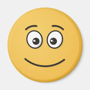 Aimant Visage souriant avec yeux ouverts