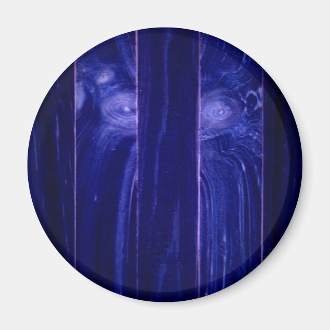 Aimant Visage Yeti en bois (Devant)