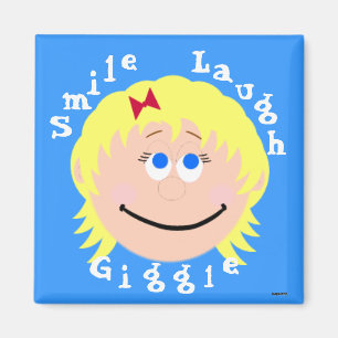 Aimant Visages souriants Blonde Blue Eyed Girl