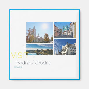 Aimant Visitez Grodno Belarus Pays Voir l'aimant Voyage