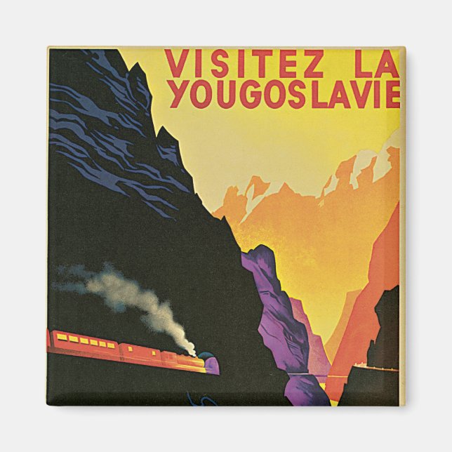 Aimant Visitez La Yougoslavie (Devant)