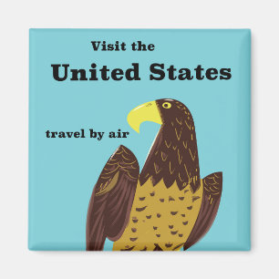 Aimant Visitez les Etats-Unis poster Voyage