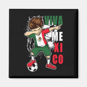 Aimant Viva Mexico Garçon Football Mexicain Fête de l'Ind