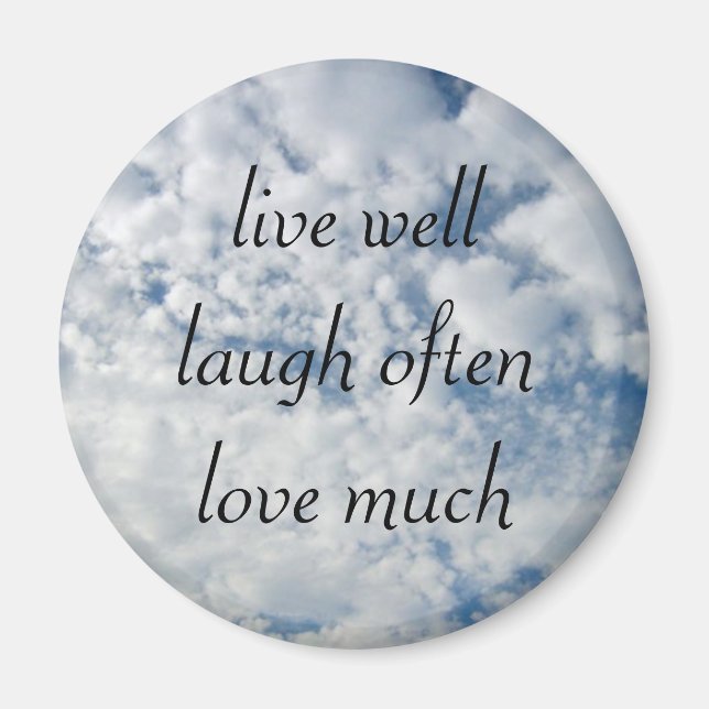 Aimant vivre bien rire souvent aimer beaucoup (Devant)