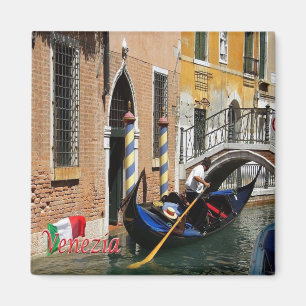 Aimant VNT064 VENICE, Gondolas, Vénétie, Italie, Frigo