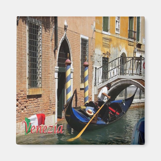 Aimant VNT064 VENICE, Gondolas, Vénétie, Italie, Frigo (Devant)