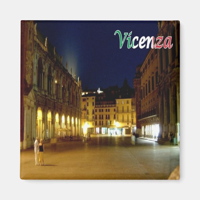 Aimant VNT077 VICENZA, Piazza dei Signori, Italie, Frigo (Devant)