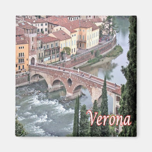 Aimant VNT085 VERONA, Pont Romain, Vérone, Italie, Frigo