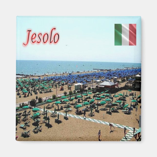 Aimant VNT112 Plage JESOLO, Vénétie, Italie, Réfrigérateu (Devant)