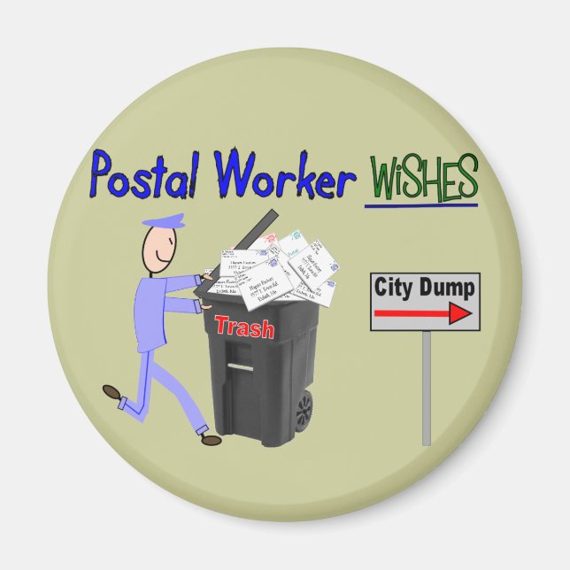 Aimant Voeux de poste - Drôle (Devant)