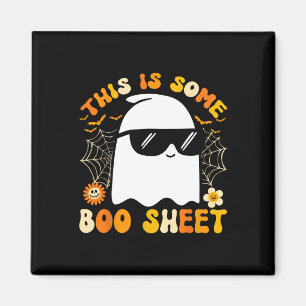 Aimant Voici Une Feuille De Boite Halloween Ghost Funny C