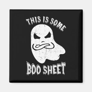 Aimant Voici Une Petite Feuille De Boite Halloween Ghost