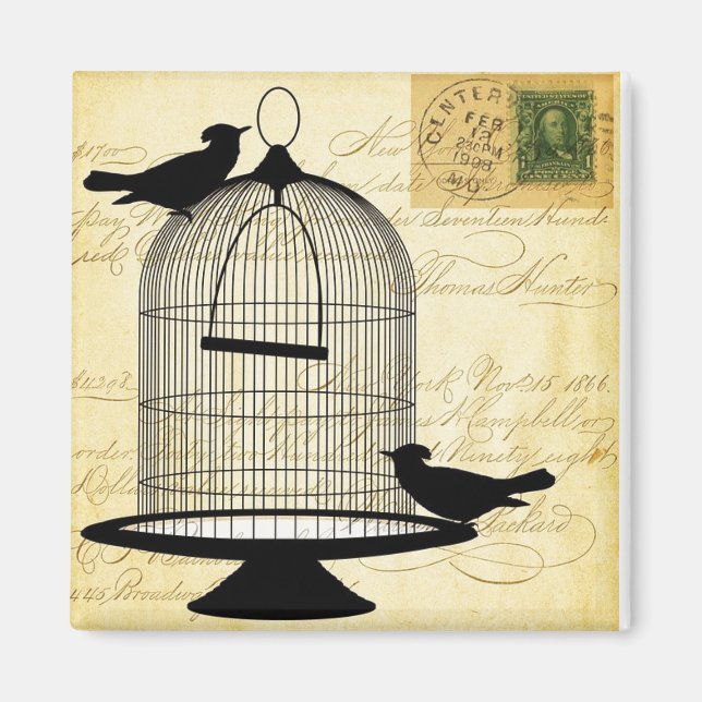 Aimant Voie d'oiseaux victorienne (Devant)