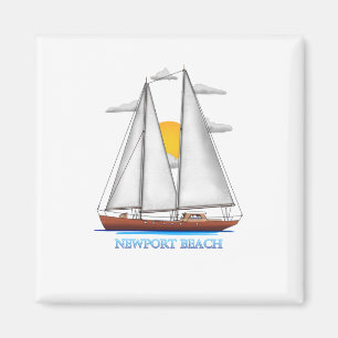 Aimant Voile nautique côtière de Newport Beach