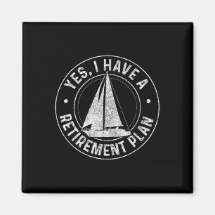 Aimant Voile Retraite Cadeau Voilier Bateau Retraité