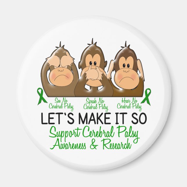 Aimant Voir Parler Hear No Cerebral Palsy 2 (Devant)