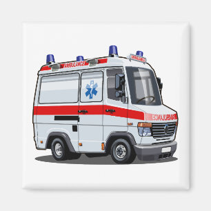 Aimant Voiture Ambulance Carton