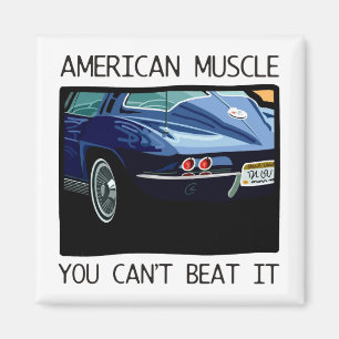Aimant Voiture américaine de muscle, classique et V8 ble