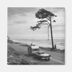 Aimant Voiture tirant la remorque