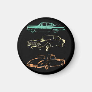 Aimant Voitures Vintage - 80s & 90s Graphic Retro