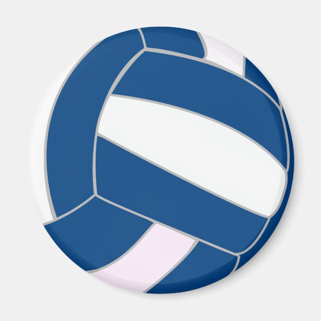 Aimant Volley-ball bleu et blanc (Devant)
