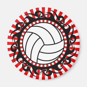 Aimant volley-ball tribal
