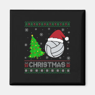 Aimant Volleyball Xmas Arbre Éclairage de Noël moche sueu