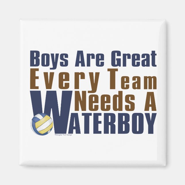 Aimant Vollyball Waterboy en bleu (Devant)