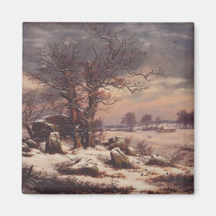 Aimant Vordingborg en hiver par J.C. Dahl Fine Art