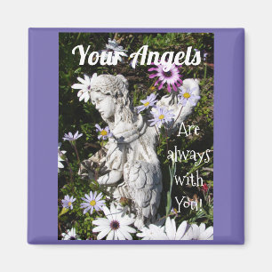 Aimant Vos anges sont toujours avec vous l'Ange Floral