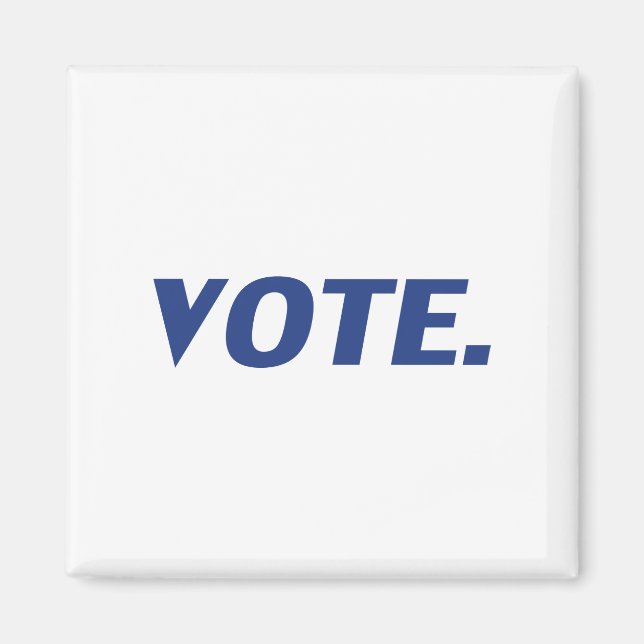 Aimant "vote" bleu, blanc - (Devant)