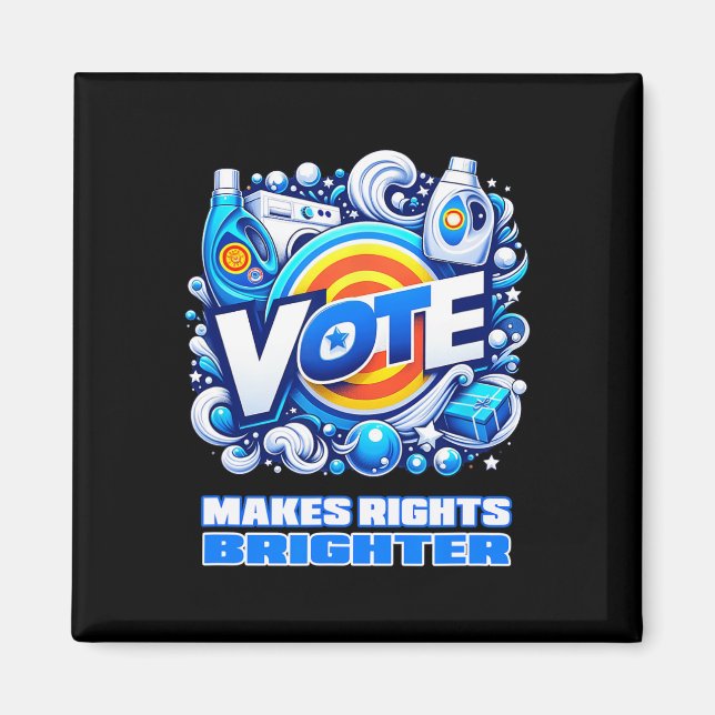 Aimant Vote Détergent Bright Bright Funny Vintage 2024 (Devant)