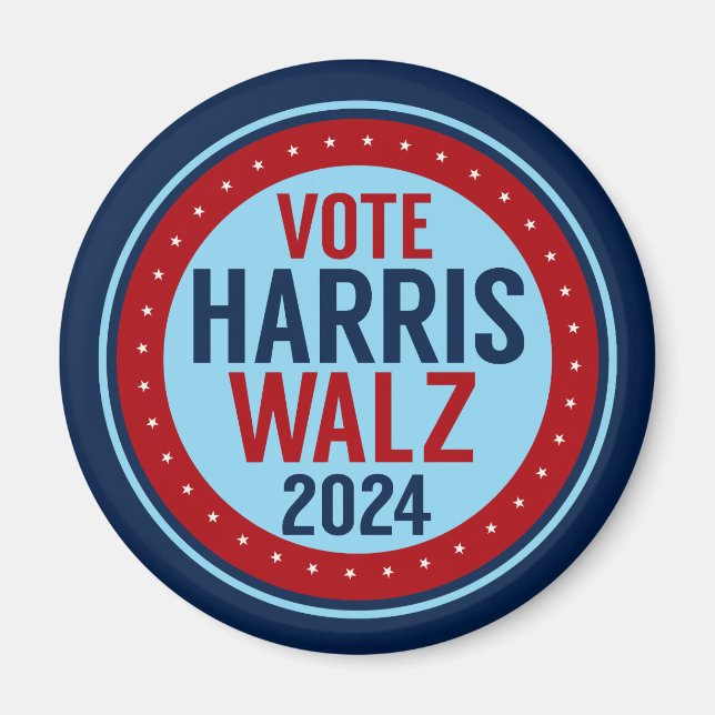 Aimant Vote Harris Walz pour l'élection présidentielle de (Devant)