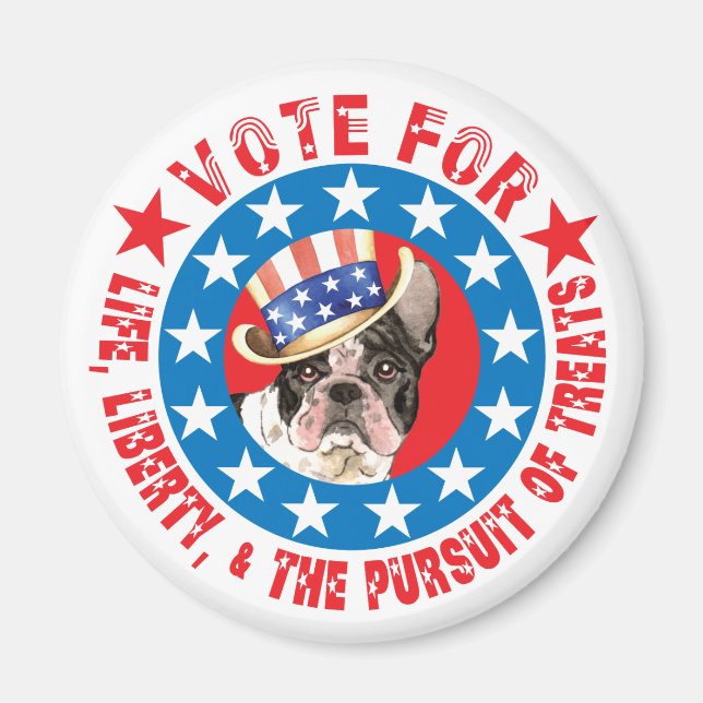 Aimant Vote pour Frenchie (Devant)